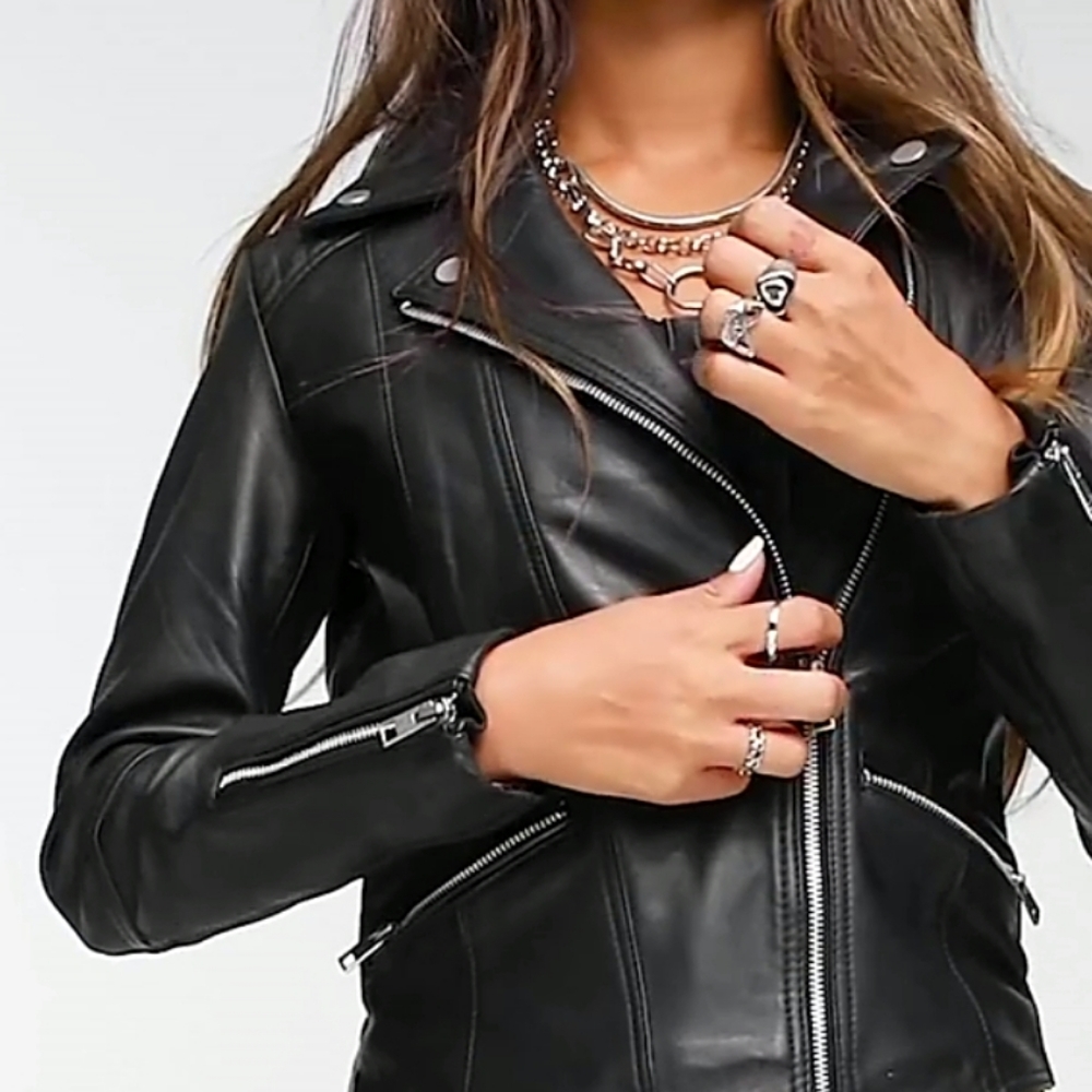 New GENUINE LEATHER biker Belina jacket by Barney's Originals N1392a909